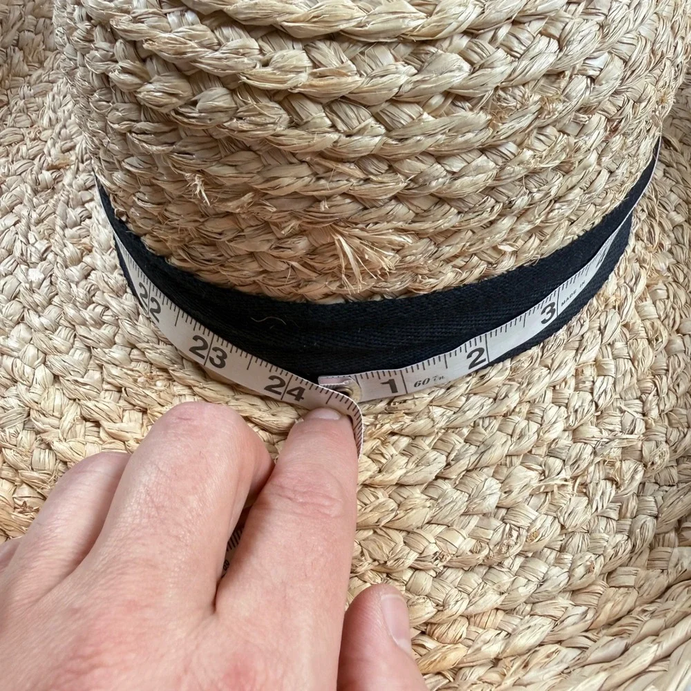 Betmar Street Smart Straw Sun Hat Women's Tan Black Ribbon Floral Summer Beach